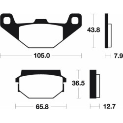 Plaquettes de frein TECNIUM Scooter organique - ME245