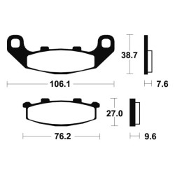 Plaquettes de frein TECNIUM Performance métal fritté - MR115