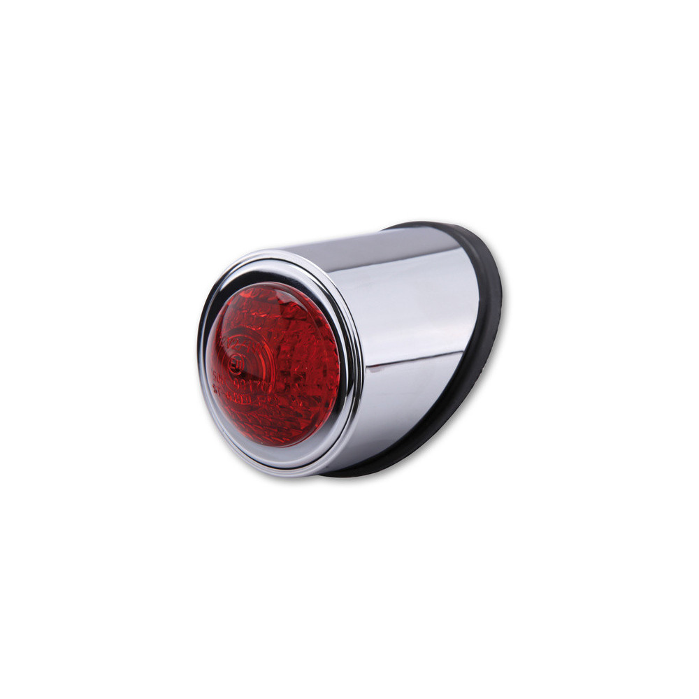 Feu arrière LED SHIN YO Old School TYPE1 chrome verre rouge