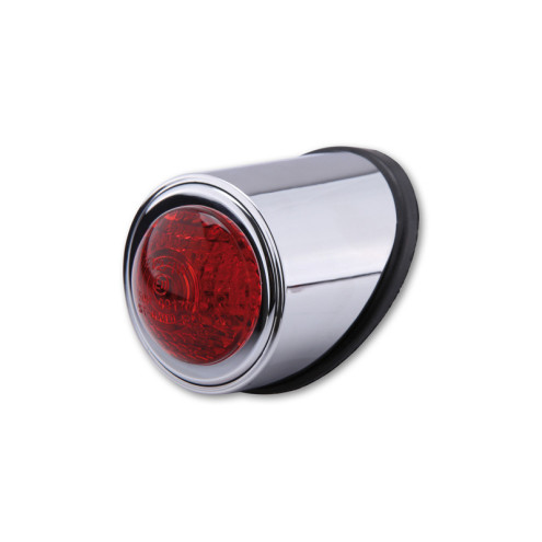 Feu arrière LED SHIN YO Old School TYPE1 chrome verre rouge