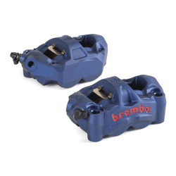 Étrier de frein avant droit BREMBO UPGRADE M50 ø34mm - bleu logo rouge