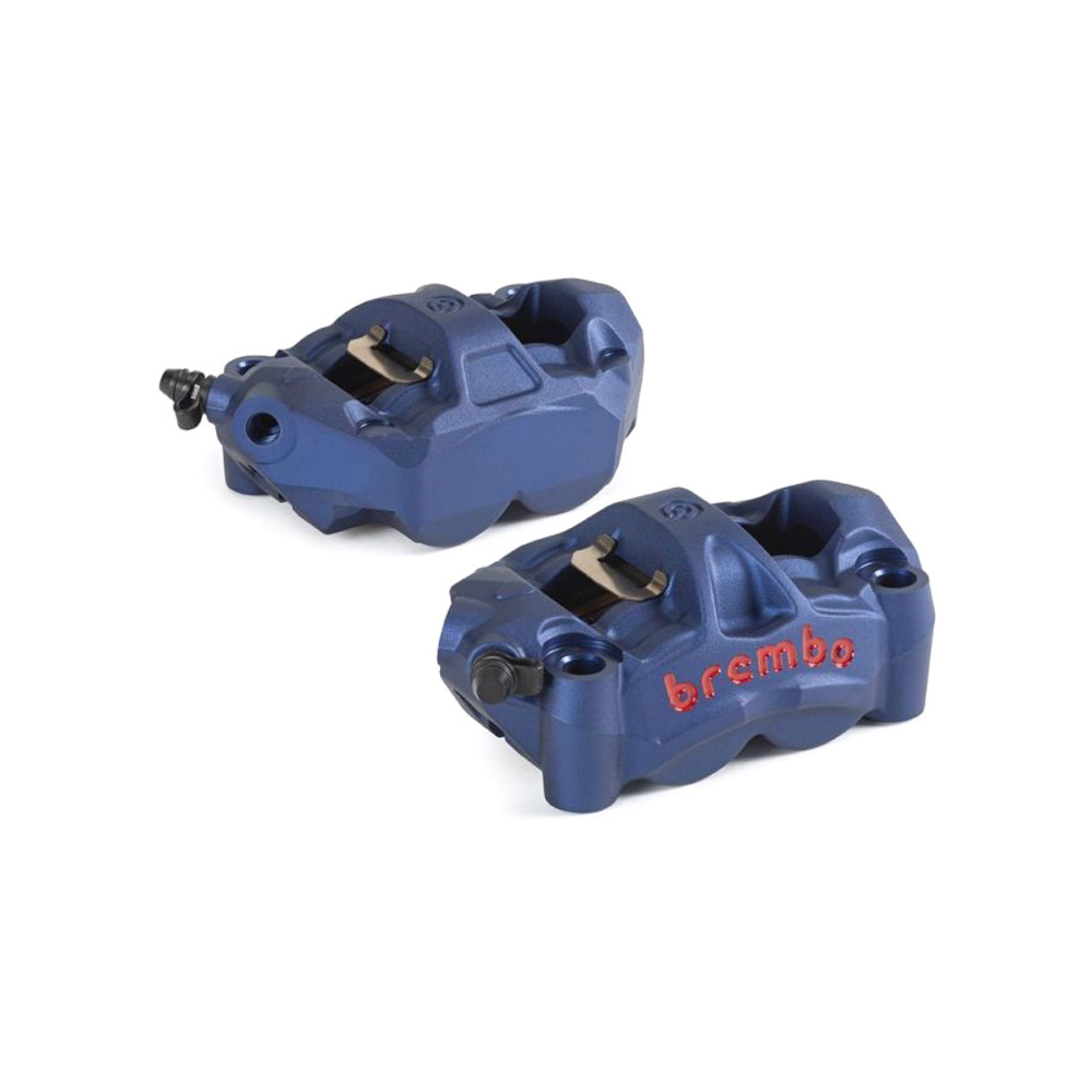 Étrier de frein avant droit BREMBO UPGRADE M50 ø34mm - bleu logo rouge