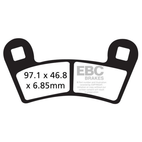 Plaquettes de frein EBC carbone série Off-road