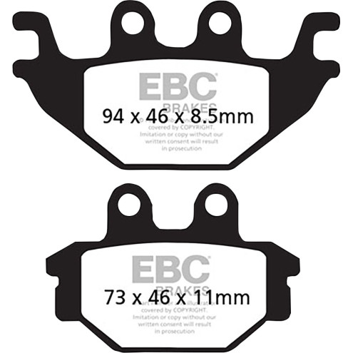 Plaquettes de frein EBC carbone série