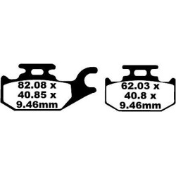 Plaquettes de frein EBC métal fritté SFA-HH Series