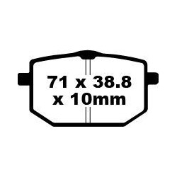 Plaquettes de frein EBC organique FA series