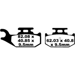 Plaquettes de frein EBC carbone série Off-road