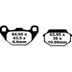 Plaquettes de frein EBC organique SFA series