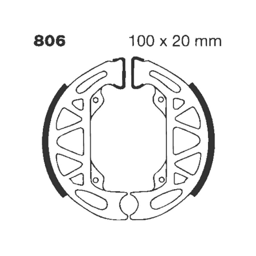 Machoire de frein organique carbone standard EBC Brakes