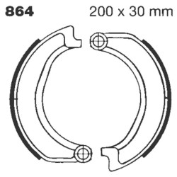 Machoire de frein organique carbone standard EBC Brakes