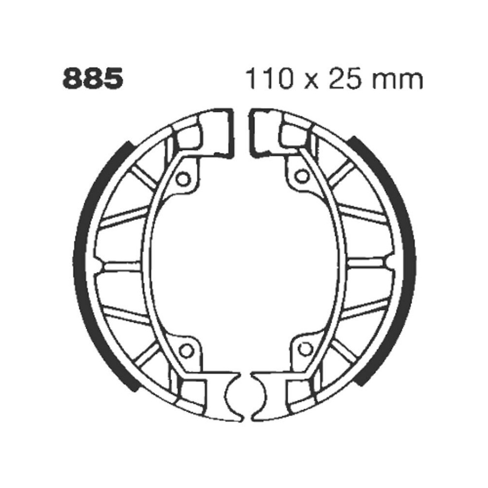 Machoire de frein organique carbone standard EBC Brakes