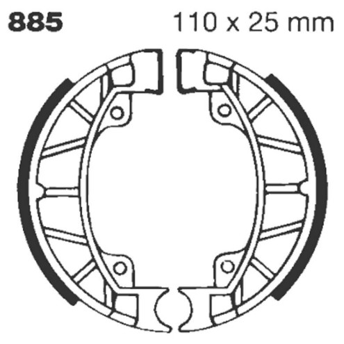 Machoire de frein organique carbone standard EBC Brakes