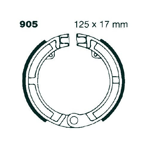 Machoire de frein organique carbone standard EBC Brakes