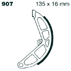 Machoire de frein organique carbone standard EBC Brakes