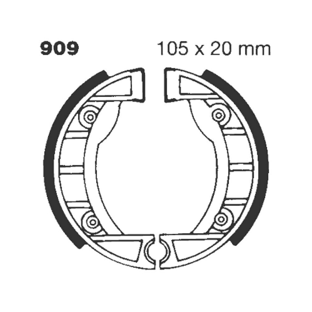 Machoire de frein organique carbone standard EBC Brakes