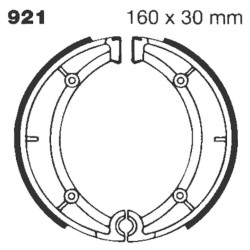 Machoire de frein organique carbone standard EBC Brakes