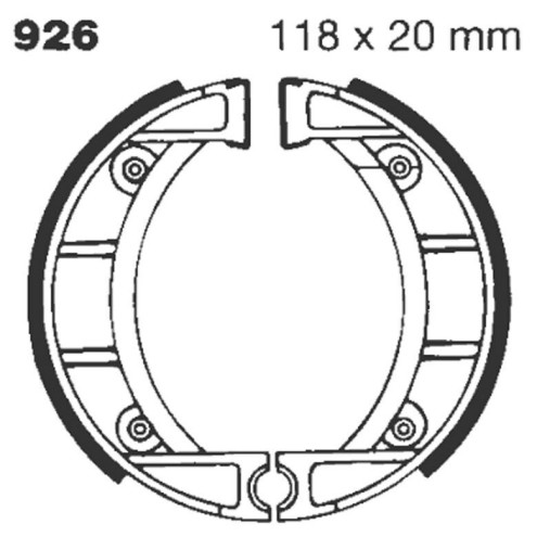 Machoire de frein organique carbone standard EBC Brakes