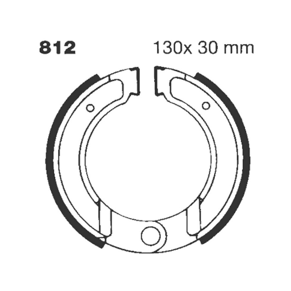 Machoire de frein organique rainuré EBC Brakes