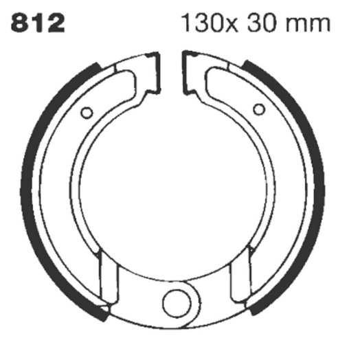 Machoire de frein organique rainuré EBC Brakes