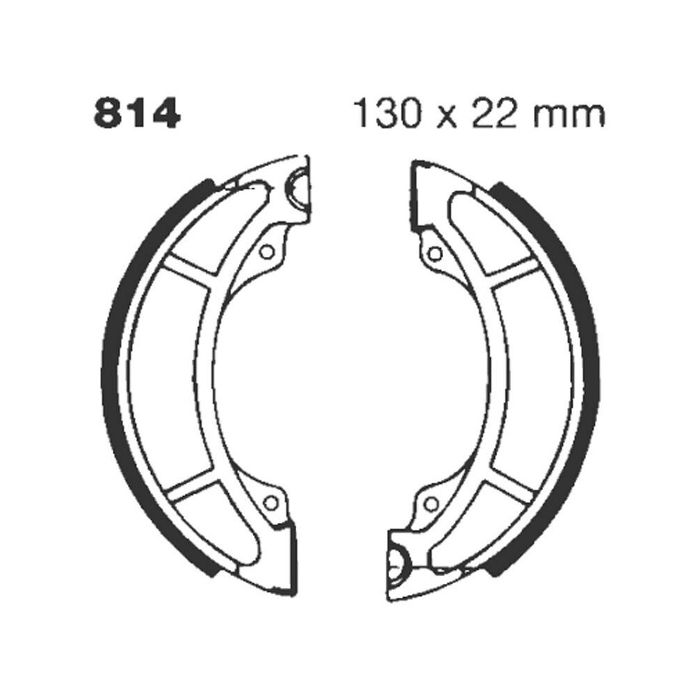 Machoire de frein organique rainuré EBC Brakes