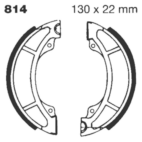 Machoire de frein organique rainuré EBC Brakes