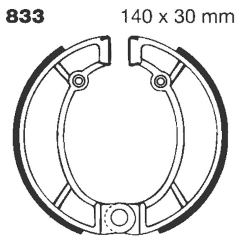 Machoire de frein organique rainuré EBC Brakes