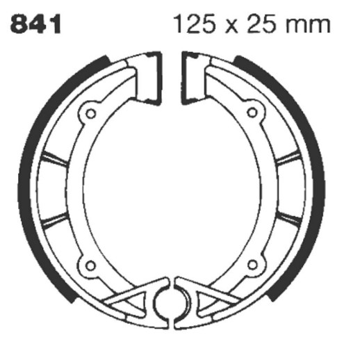 Machoire de frein organique rainuré EBC Brakes