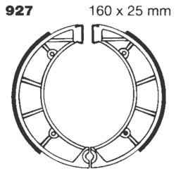 Machoire de frein organique rainuré EBC Brakes