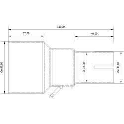 Tube de raccordement MIVV 55  32 mm