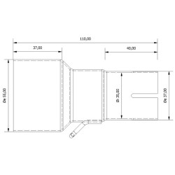 Tube de raccordement MIVV 55  35 mm