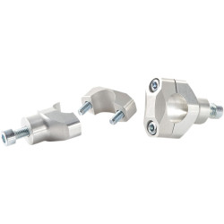 Supports argent pour guidon 28,6mm adaptable fixation une vis 45mm