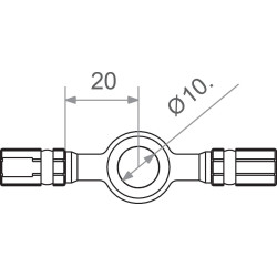 Raccord connecteur durite couleur or Banjo 10mm