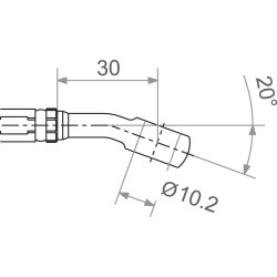 Raccord durite Banjo M10 angle 20° alu