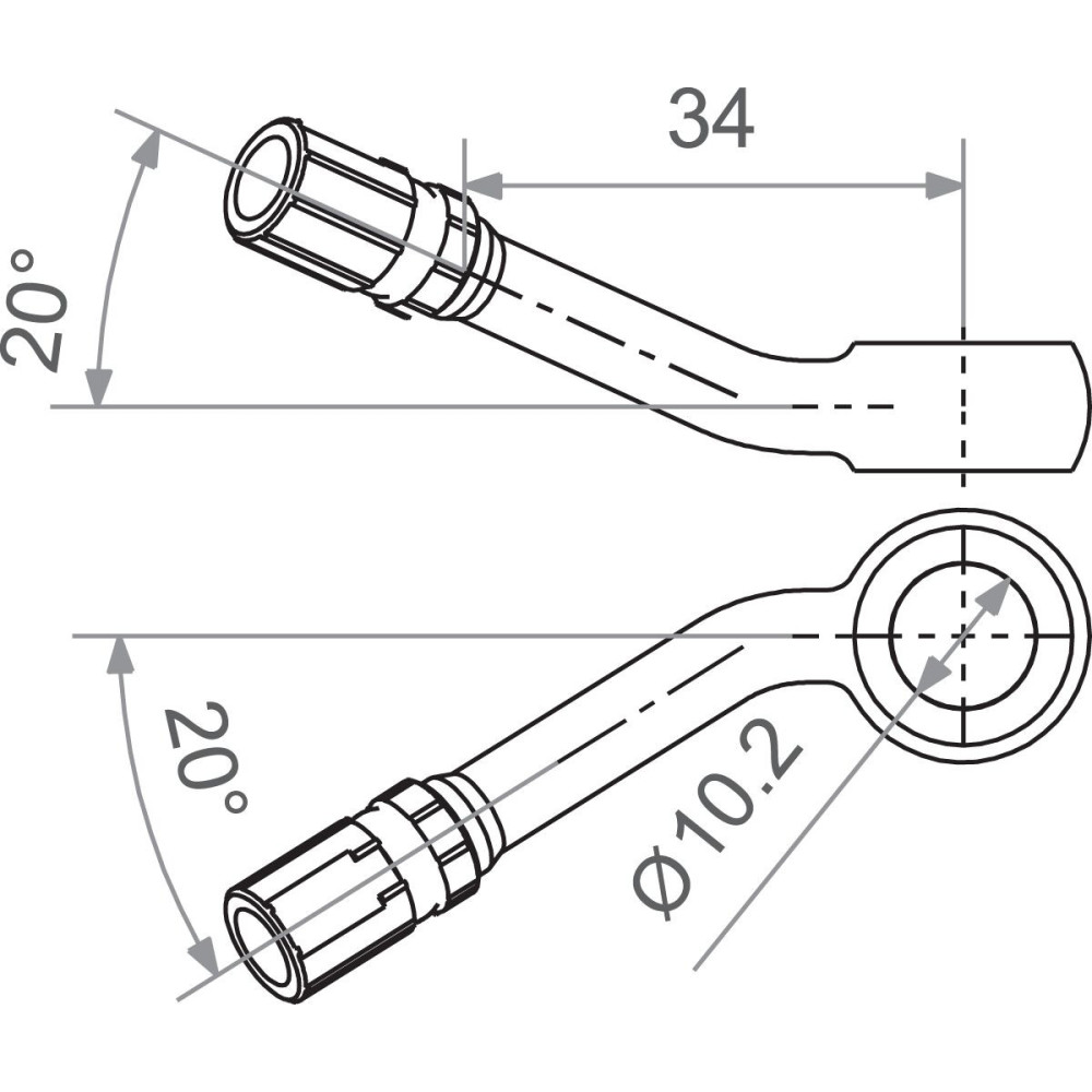 Raccord durite Banjo M10 angle 20° noir