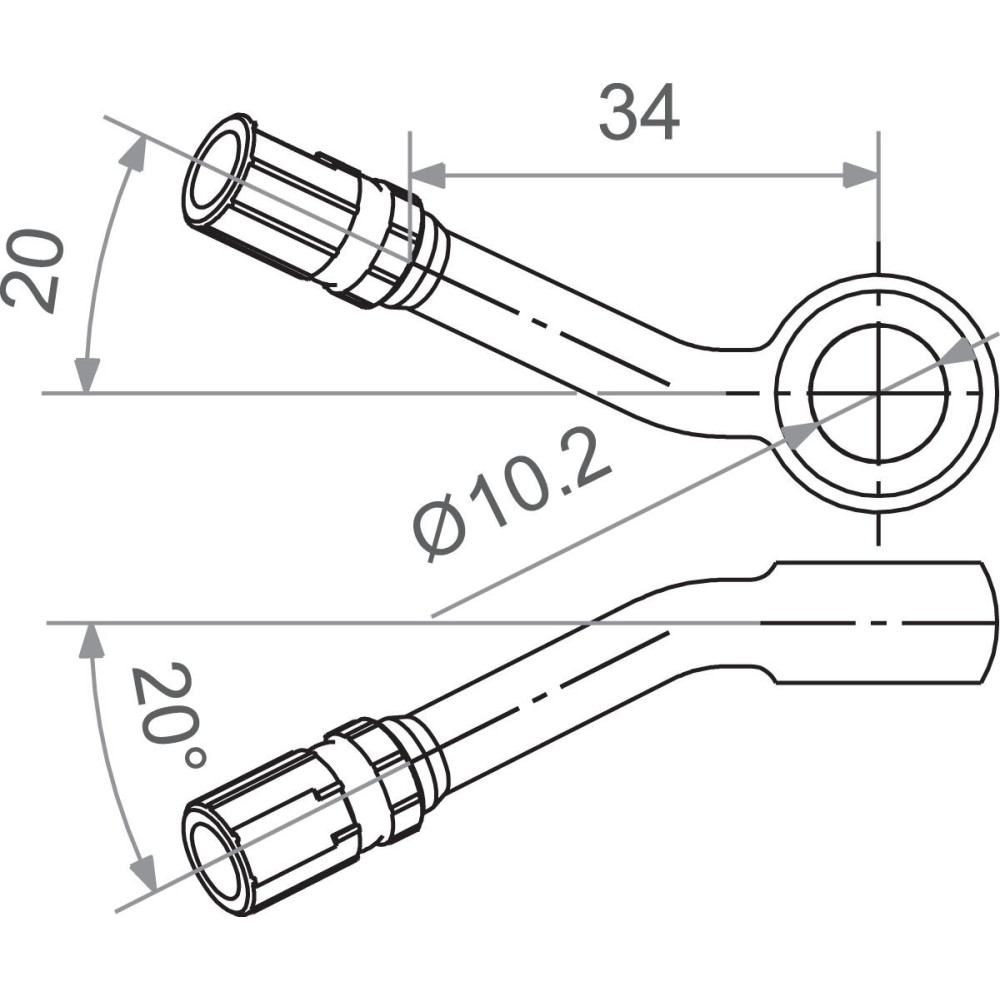 Raccord durite Banjo M10 angle 30° noir