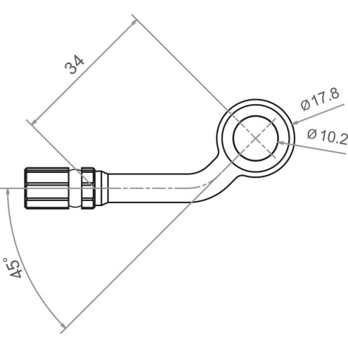 Raccord durite Banjo M10 double angle 40° noir