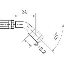 Raccord durite Banjo M10 angle 45° bleu