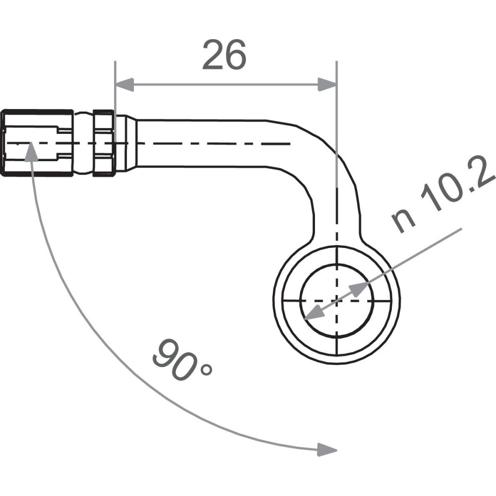 Raccord durite Banjo M10 angle 90° à plat noir