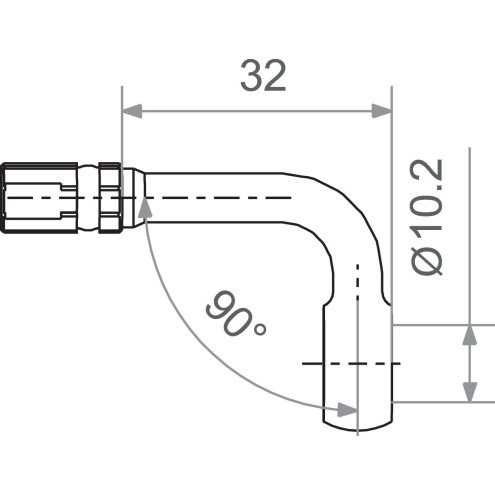 Raccord durite Banjo M10 angle 90° argent