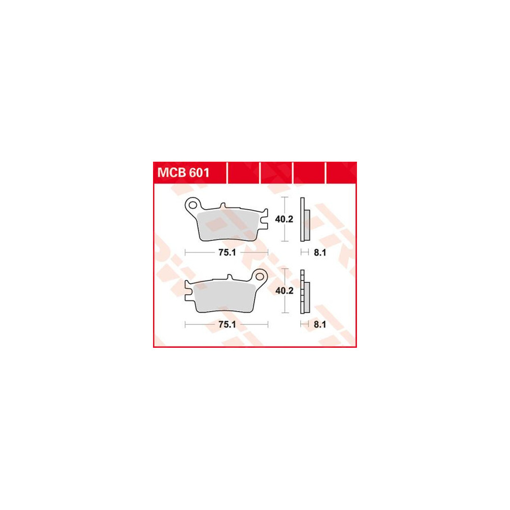 Plaquettes de frein organique TRW