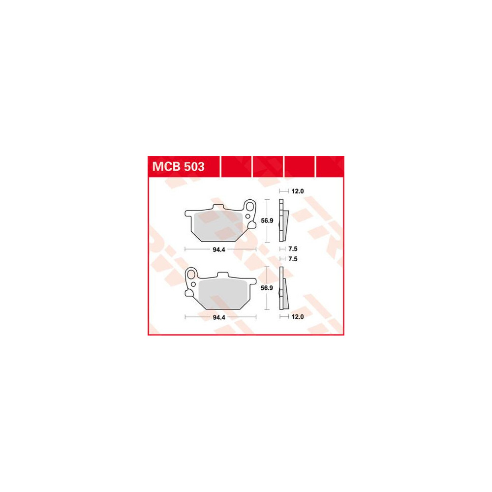 Plaquettes de frein organique TRW