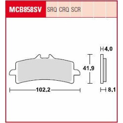 Plaquettes de frein carbone Racing TRW serie CRQ