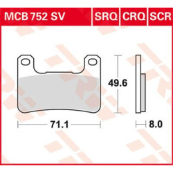 Plaquettes de frein carbone Racing TRW serie CRQ