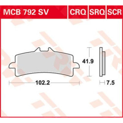 Plaquettes de frein carbone Racing TRW serie CRQ