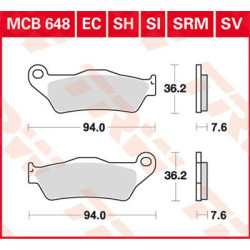 Plaquettes de frein métal fritté performance offroad TRW serie RSI