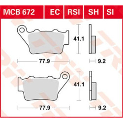 Plaquettes de frein métal fritté performance offroad TRW serie RSI