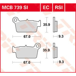 Plaquettes de frein métal fritté performance offroad TRW serie RSI