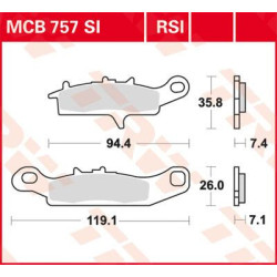 Plaquettes de frein métal fritté performance offroad TRW serie RSI