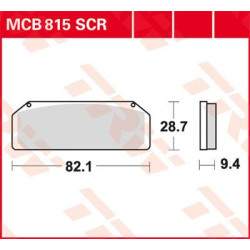 Plaquettes de frein métal fritté performance piste TRW serie SCR