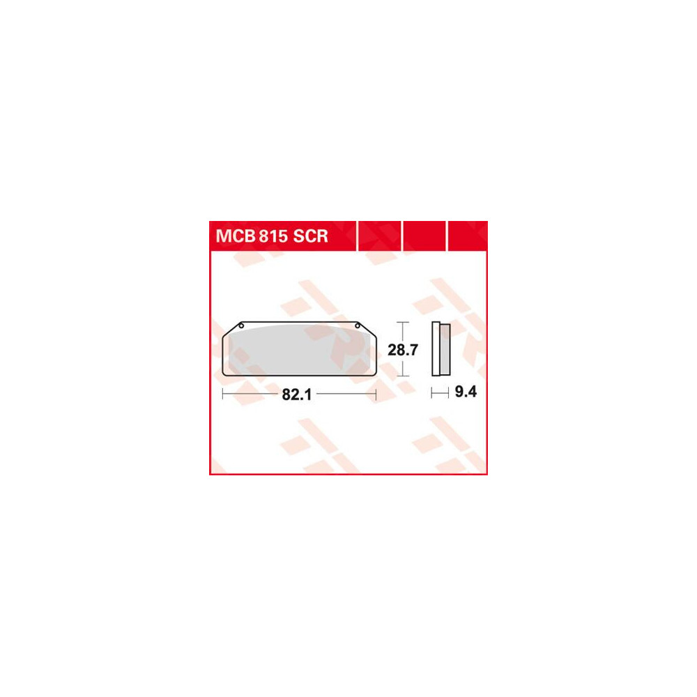 Plaquettes de frein métal fritté performance piste TRW serie SCR